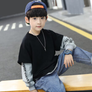 Chlapecký svetr Tričko s dlouhým rukávem Dětská košile Nové jarní topy Mikiny Mikiny a mikiny Oblečení na 12 let