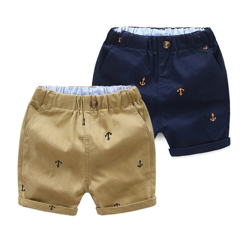 Dětské šortky Batole Dětské krátké kalhoty 2-9 let Léto Bavlna Kotva Chlapecké Plážové šortky Volný čas Capris Dětské oblečení