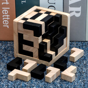 Kreativní 3D puzzle s dřevěnou kostkou Ming Luban Do sebe zapadající vzdělávací hračky pro děti Dětská hlavolam Dárek hraček pro rané učení
