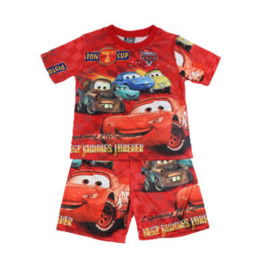 Disney chlapecké soupravy léto Nové kreslené oblečení s krátkým rukávem Dětské oblečení Dětské šortky Pyžama Oblečení Auto McQueen