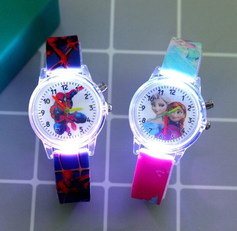 Disney Princess Elsa Dětské hodinky Dívčí silikonový pásek Kreslený králík Dinosaurus Lehký Dětské náramkové hodinky Hodiny reloj infantil