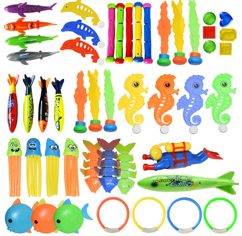 Sada potápěčských hraček Funny Kids Hračky pod vodou Hračky s úložným vakem pro kluky Dívky Letní hry Párty u bazénu