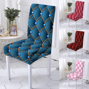 Elastický 3D tisk Potah na židli Geometrický Spandex Potah na židli Streč Kuchyňské stoličky Potahy na sedačku Domácí Hotel Banket Dekorace