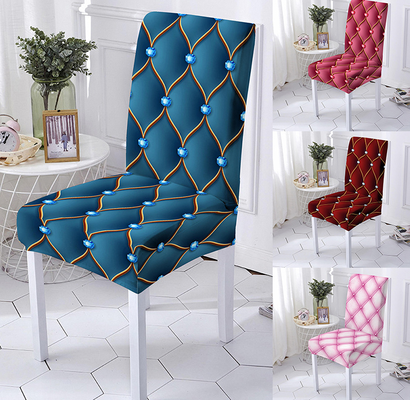Elastický 3D tisk Potah na židli Geometrický Spandex Potah na židli Streč Kuchyňské stoličky Potahy na sedačku Domácí Hotel Banket Dekorace