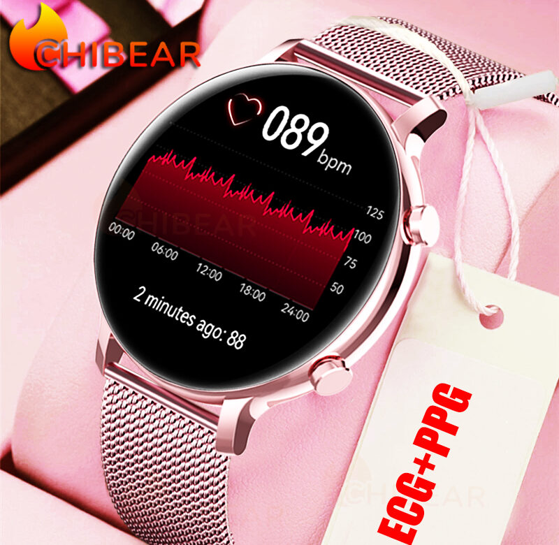 Móda Dámské ECG+PPG Bluetooth Volání Chytré hodinky Pánské Sportovní náramek Vodotěsný ciferník Hodinky na míru Muži Chytré hodinky pro IOS Android