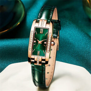 Módní pásek Xiaohong Diamond Square Hodinky Dámské Hodinky Elegantní Retro Dámské Hodinky Ozdobné náramkové hodinky reloj mujer