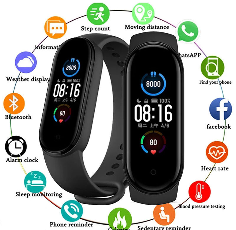 Pro Xiaomi Chytré hodinky Vodotěsné Sportovní Chytré hodinky Muži Žena Snímač krevního tlaku Srdeční tep Fitness náramek pro Android IOS