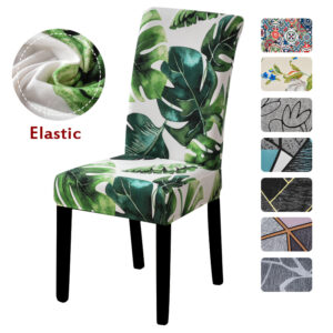 Geometrie Potah na židli Jídelní Elastické Potahy na židle Spandex Stretch Elastické Pouzdro na kancelářskou židli Odnímatelné proti zašpinění 1ks