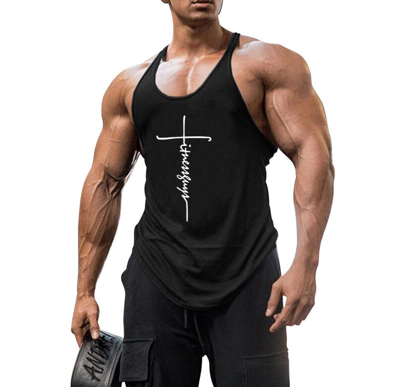 Tílko do posilovny Muži Bodybuilding Oblečení Bavlna Košile bez rukávů Pánské tílko Fitness Vesta Sportovní oblečení Tílko na cvičení