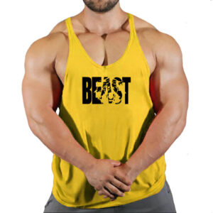 Tílko do posilovny Muži Fitness Oblečení Beast Bodybuilding Tílka Letní Stringer Oblečení pro muže Košile bez rukávů Vesta