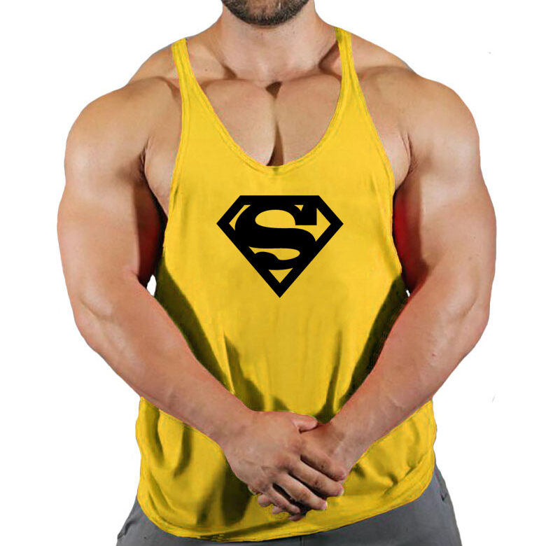 Tělocvična Pánská tílka Fitness Oblečení Super Man BEAST Bodybuilding Tanktopy Letní Sport Stringer pro muže Košile bez rukávů