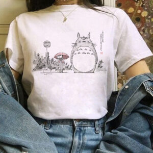 Tričko Harajuku Kawaii Dámské Tričko Ullzang Funny Cartoon Tričko Roztomilý Anime Top Tričko Dámské Tričko Dívka Zvíře Y2K