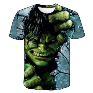 Hulk Boys Tričko Letní Cartoon Holčička Tričko Dětské Oblečení Marvel Top Trička s krátkým rukávem Dětské oblečení Pro dospívající