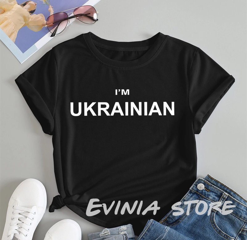 Jsem Ukrajinec Tričko dámské pánské ležérní dopisní potisk Ukrajina milenecké tričko harajuku tričko s krátkým rukávem dámské oblečení