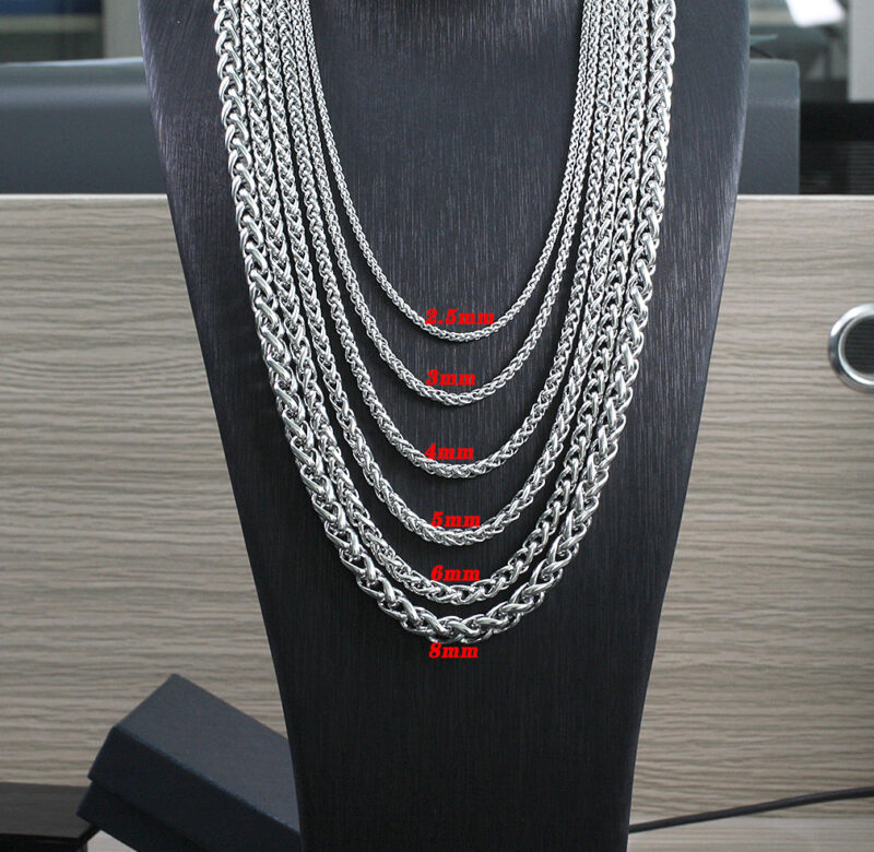 JHJT Květinový košík řetízkový náhrdelník Nerezový náhrdelník s kýlovým řetízkem pro ženy Muži Módní Punk Šperky Unisex doplňky Dárek