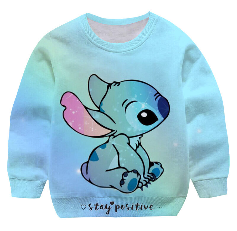 Dětské Chlapecké mikiny Stitch Dětské Super Stitch Mikiny Oblečení Top Mikina s dlouhým rukávem Chlapci Dívčí Dětské oblečení 1-14Y
