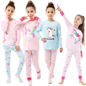 Dětské oblečení Dětské domácí oblečení Noční prádlo Pro 2 3 4 5 6 7 8T Dětská pyžama Jednorožec Holčičí pyžama Dětské vánoční pyžamové sady