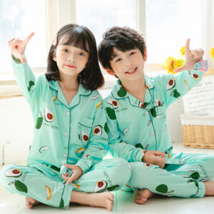Dětská pyžama podzim zima Dívky Chlapci Noční prádlo Noční prádlo Dětské oblečení Kreslené pyžamové soupravy Bavlna Dětská pyžama