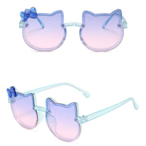 Dětské sluneční brýle Dívčí Chlapci Lesklé sluneční brýle Bowknot Lovely Cat Dětské brýle Módní brýle Gradient UV400