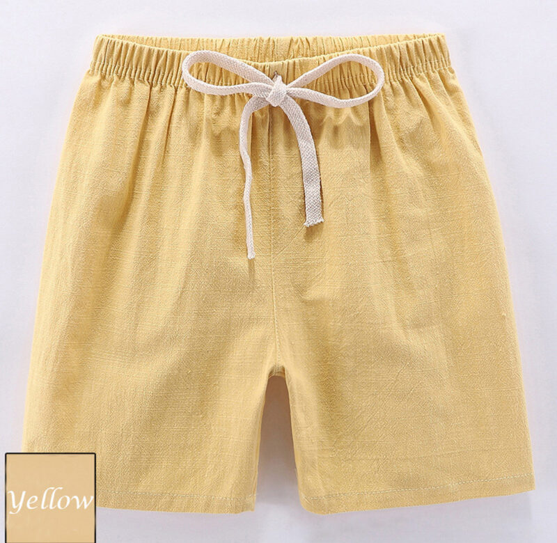 Plátěné šortky Dívčí léto Elastické chlapecké kalhoty Dětské Ležérní Dětské Oblečení Pas Chlapecké kalhoty