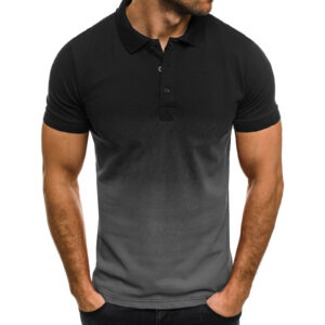 MRMT zbrusu nové pánské tričko pro volný čas 3D digitální tisk s přechodem barevná klopa Pánská polo trička Pánská polokošile s krátkým rukávem