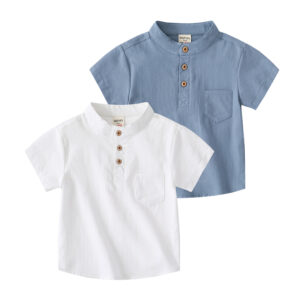 Letní trička Mandarin Boys Móda Trička pro batolata Kojenecké košile Bavlna Děti Dětské oblečení