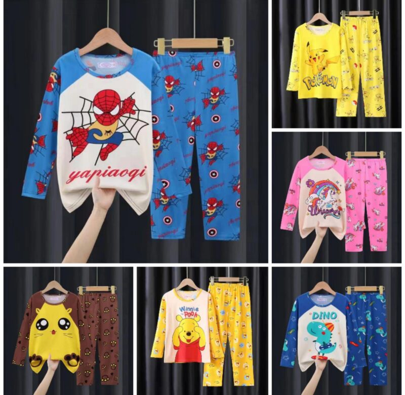 Dětský set Marvels Spiderman Dětské oblečení na spaní Holčička Pyžamo Kreslené Pyžamo s dlouhým rukávem Noční prádlo Doprava zdarma
