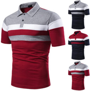 Pánské Polo Pánská košile Polokošile s krátkým rukávem Kontrastní barva Polo Nové oblečení Léto Streetwear Neformální móda Pánské topy