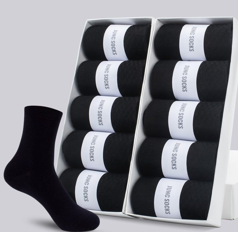 Pánské bavlněné ponožky nový styl černé business pánské ponožky měkké prodyšné léto zima pro muže ponožky