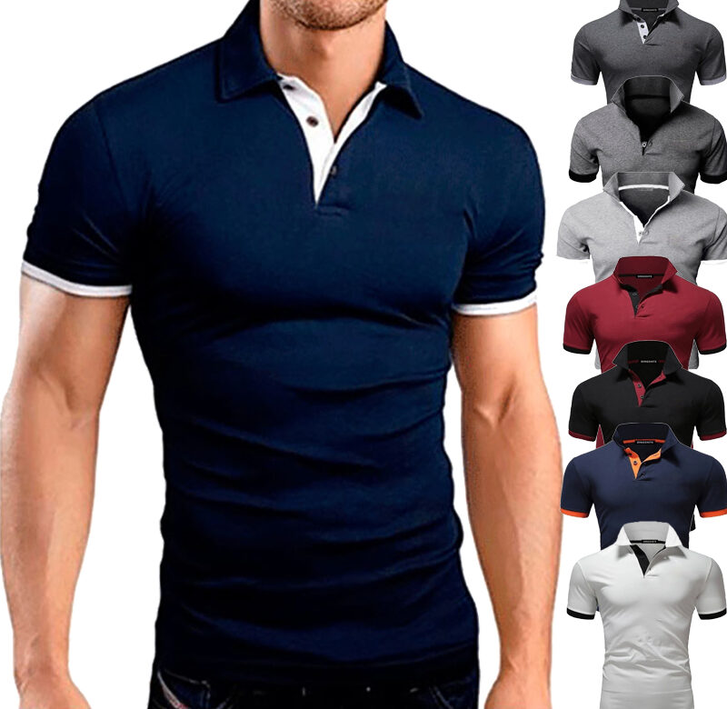 Pánská polokošile Tenisová košile Dot Graphic Potisk Velké velikosti Krátký rukáv Denní topy Základní streetwear Golfová košile s límcem Business