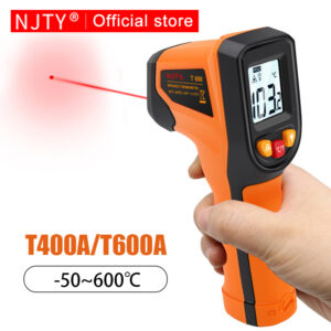 NJTY digitální infračervený teploměr -50~600℃ Laserový termometr Pyrometrová pistole Bezkontaktní laserový měřič teploty Průmyslové nářadí