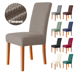 Nový potah na židle T-Jacquard Elastické jednobarevné potahy na židle do jídelny Hotelový domácí dekor Omyvatelné chrániče sedadel proti zašpinění