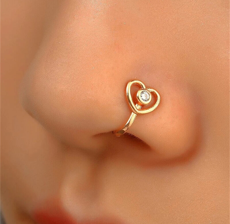 Neperforovaná nosní spona ve tvaru U, falešný piercing do nosu Šperky z nerezové oceli Módní šperky piercing septa nariz
