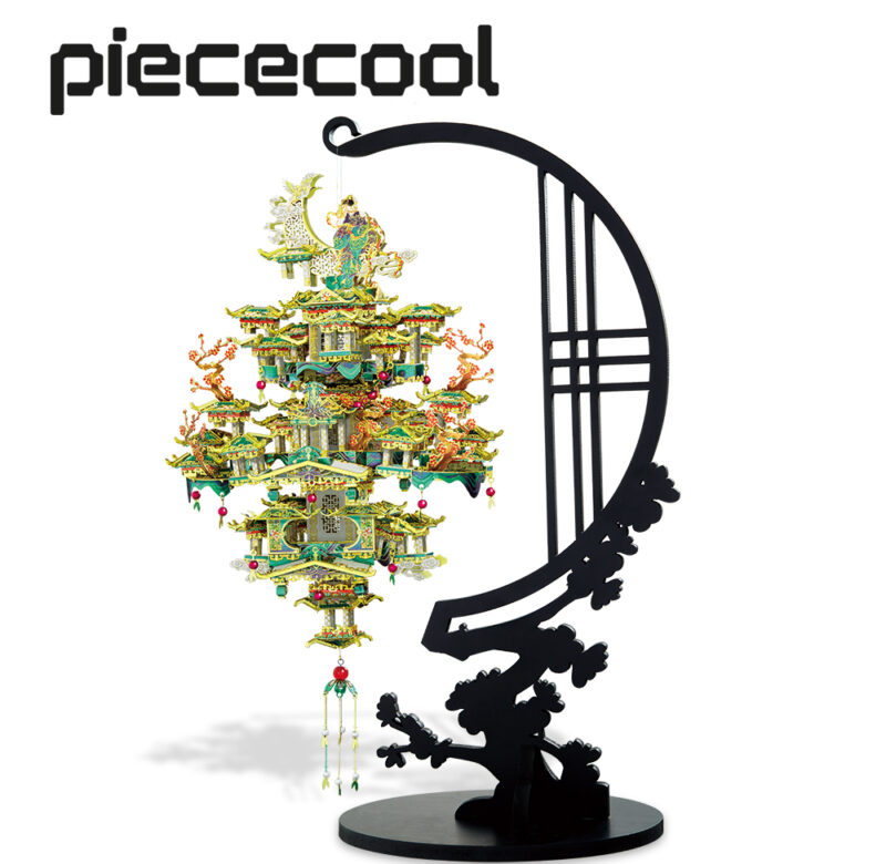 3D kovové puzzle Piececool DIY model pro dospělé MILOVNÍKY PAVILION Stavebnice hlavolamů Nejlepší dárky