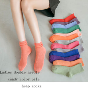 Hromádkové ponožky Nové Candy Color Ponožky Jednobarevné Bavlněné Ponožky japonského stylu do půli lýtek Módní College Styl Ponožky s hromadou