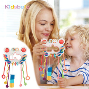 Stahovací hračka Batolata Krabí hračky Montessori Hračky pro smyslové aktivity pro miminka Dárky k narozeninám 6 měsíců Měkké silikonové hračky