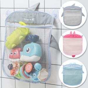 QWZ New Baby Koupelnová taška Síťovaná taška Design pro hračky do vany Košík pro děti Kreslené tvary zvířátek Látka Písek Hračky Úložná síťová taška