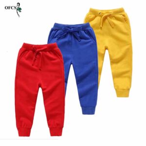Selling Children Pants Spring Teenage Boy’s Sports Pants Toddler Casual Kids Solid Cotton Trousers For Girl’s Clothes For 1-10 T