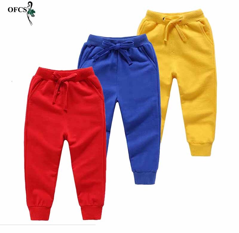 Selling Children Pants Spring Teenage Boy’s Sports Pants Toddler Casual Kids Solid Cotton Trousers For Girl’s Clothes For 1-10 T