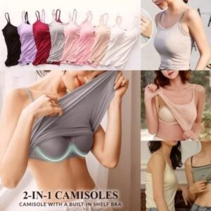 Sexy Tank With built-in bra Stretchy tight underwear no steel ring corset sling Sleeveless yoga sports casual T-shirt