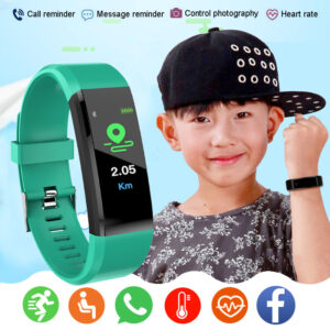 Silikonové dětské chytré hodinky Dětské chytré hodinky Fitness Tracker pro chlapce Dívky Smart Clock Sportovní Vodotěsné Dětské chytré hodinky