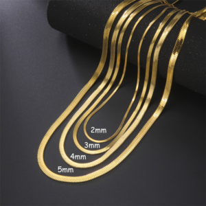 Nerezový náhrdelník Skyrim s hadím řetízkem pro ženy Muži Minimalistické řetízky na krk ve zlaté barvě Trend Jewelry Hot