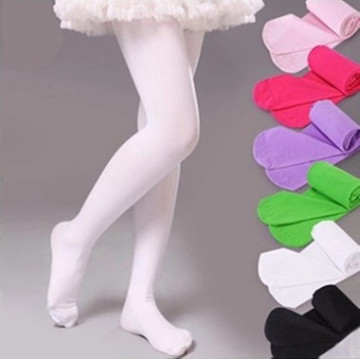 Jarní Candy Color Dětské punčochové kalhoty Balet Dance Punčocháče pro dívky Dětské punčochy sametové pevné bílé Dívčí punčochové kalhoty