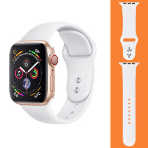 Vhodné pro Silikonový řemínek na hodinky Apple Monochrome Dvojitý nehtový silikon Tří nebo čtyřgenerační sportovní porézní prodyšný řemínek