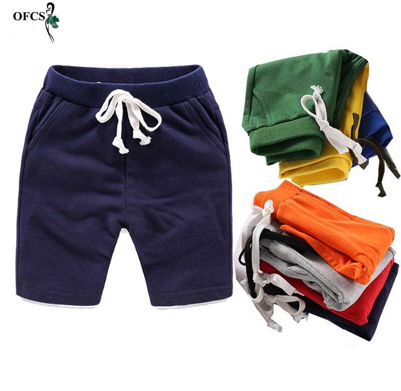 Summer Children Shorts Cotton Solid Elastic Waist Shorts For Boys Girls Fashion Sports Pants Toddler Panties Kids Beach Clothing