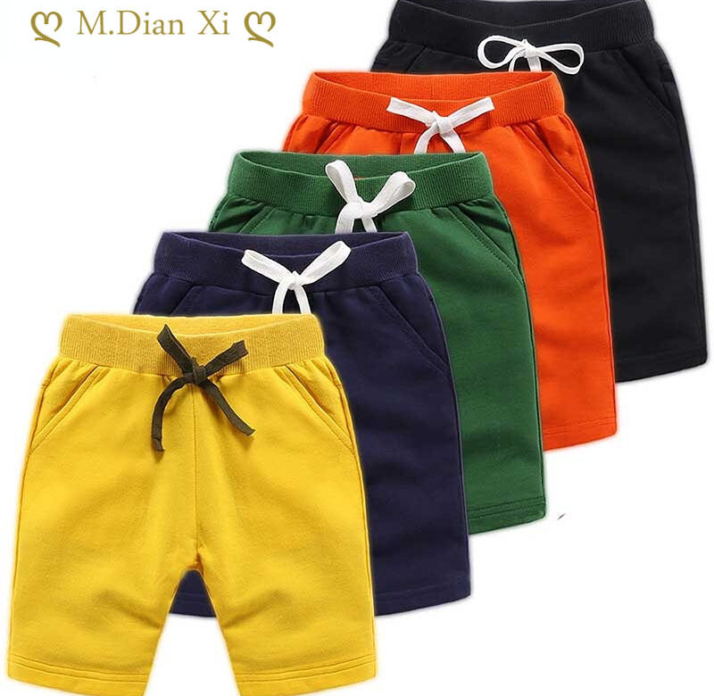 Letní dětské šortky Bavlna Pevné Elastické Šortky do pasu pro chlapce Dívčí Móda Sportovní Kalhoty Batole Kalhotky Dětské Plážové Oblečení