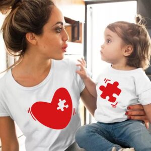 Letní rodinné tričko s krátkým rukávem pro maminku a dcerku pro miminko Dětské oblečení Vzhled Tričko Roztomilé topy