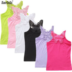 Letní dětské spodní prádlo tílko Model topy pro dívky Candy Color Dívčí tílka Teenagerské tílko Kojenecká košilka Oblečení 6 8 10