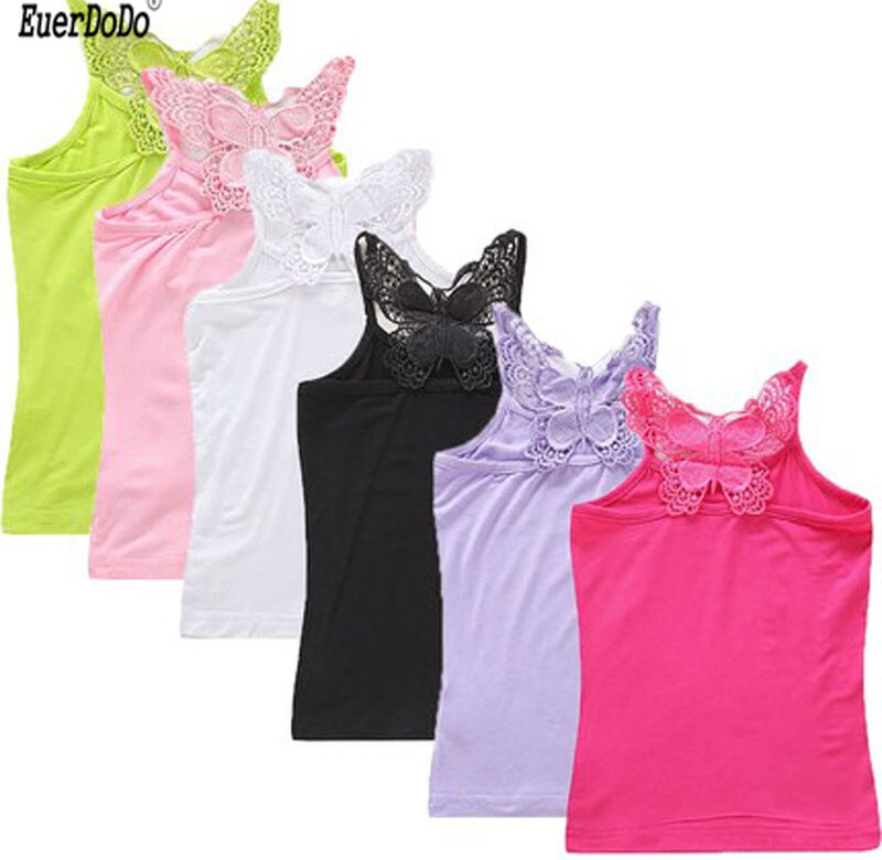 Letní dětské spodní prádlo tílko Model topy pro dívky Candy Color Dívčí tílka Teenagerské tílko Kojenecká košilka Oblečení 6 8 10