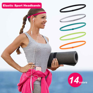 Silné protiskluzové elastické sportovní čelenky Elastické silikonové úchopy do vlasů a potítka pro ženy a muže
